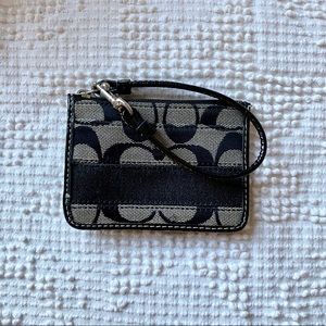 COACH Logo Wristlet • Black/Grey